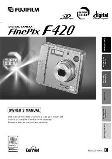 Fujifilm FinePix F420 manual. Camera Instructions.